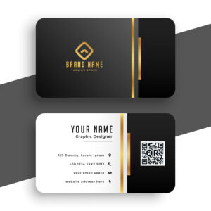 elegant golden business card modern template