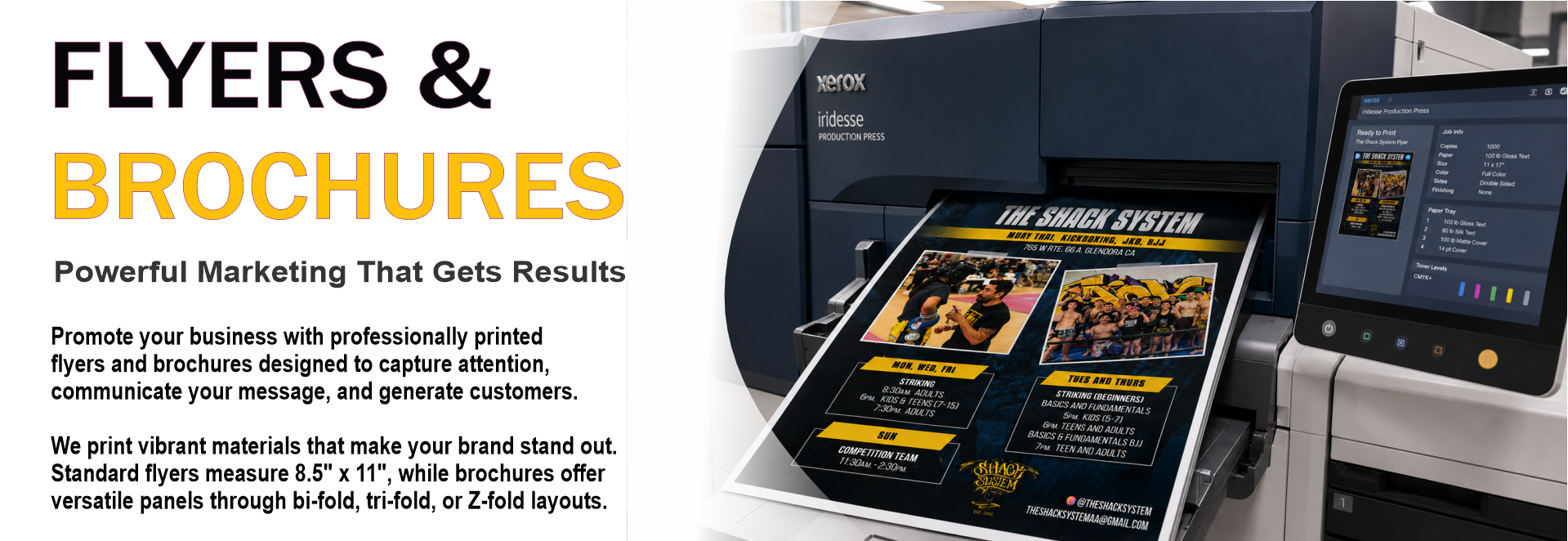 1. Flyers & Brochures website